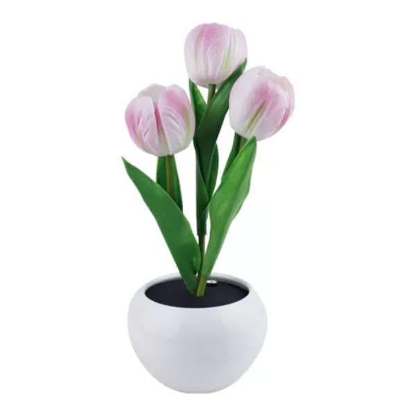LED Tulipan Sengelampe til skrivebord - sikker læselampe til bryllup eller Valentinsdag A