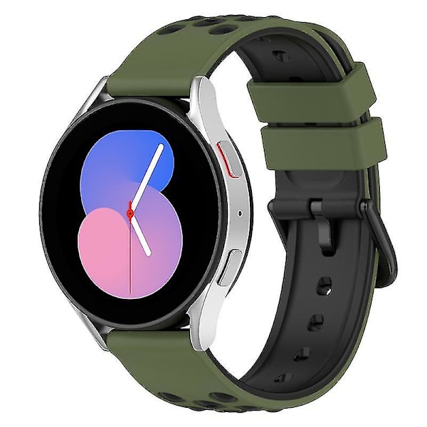Samsungille, Huaweille, Huamille, Garminille, Polar-kellolle 22 mm:n ranneke, jossa useita pyöreitä reikiä Army Green Black H Garmin Forerunner 255