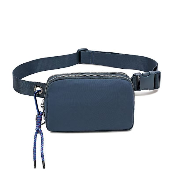 Unisex Mini Bältesväska med Justerbar Rem Liten Midjeväska för Träning Löpning Resor Vandring Blå