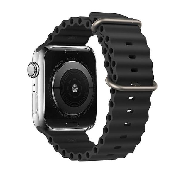 Ranneke Apple Watch Ultra Band 49mm 44mm 40mm 45mm 41mm 42mm 45mm kelloranneke silikonirannekoru Iwatch Series 7 8 4 5 6 3 Se 38mm 40mm 41mm Black