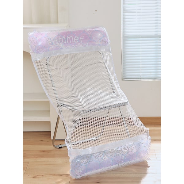 Foldbar Sequin Flydende Vand Hængekøje, Miljøvenligt Pvc Materiale (Pink)