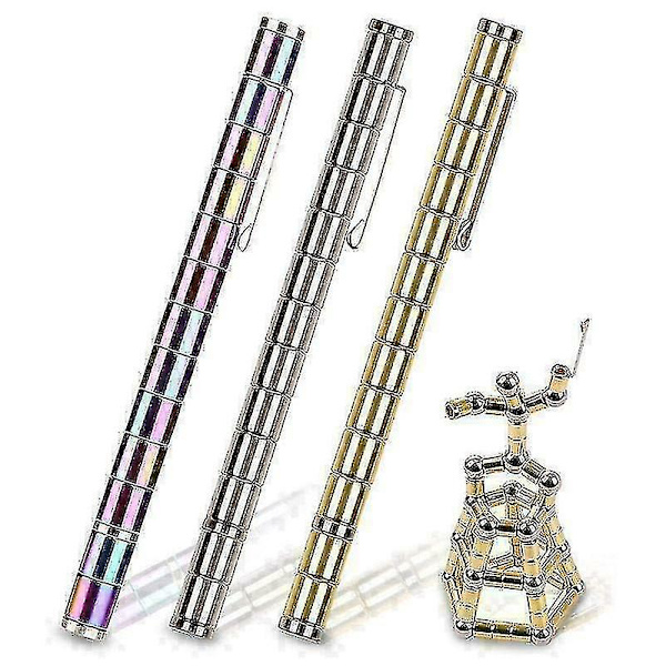 Modular Magnetic Magic Fidget Penna Diy Design Neutral Fun Polar W/ask för presenter Gold
