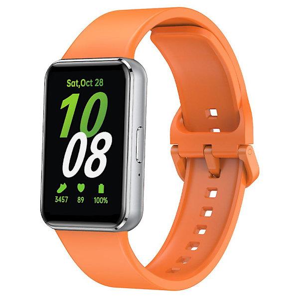 Til Samsung Galaxy Fit3 urrem blød silikone rem udskiftning Orange