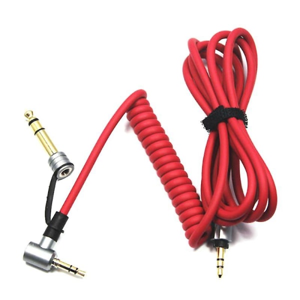 Spring Stereo Audio Kabel Erstatning For Dr Dre Solo/ Pro/ Mixr/ Hodetelefoner/ Studio For Beats Headset Adapter Red