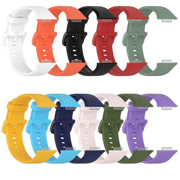 Gummirem till Huawei Watch Fit 2 för Smart Armband Armband Tillbehör Förbud Yellow