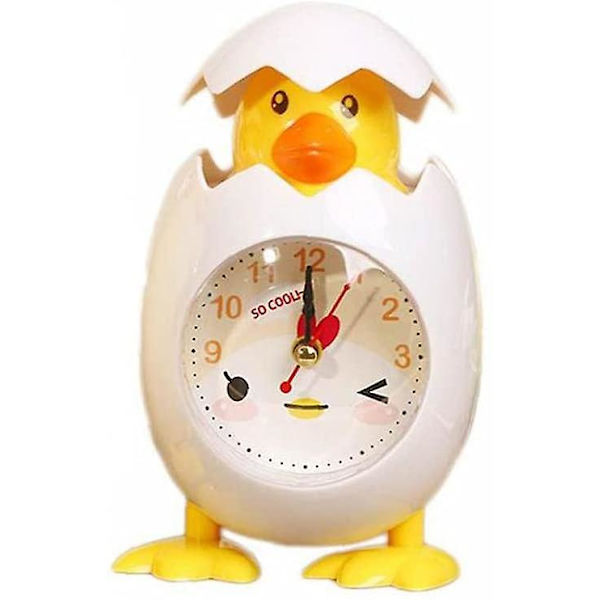 Väckarklocka Tecknad Kycklingägg Shell Desktop Klocka För Barn Present Heminredning Yellow