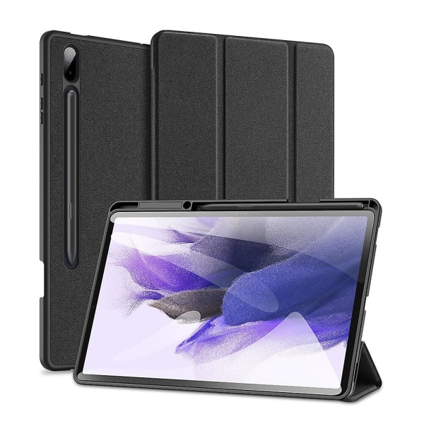 Case till Samsung Galaxy Tab S8 Plus / Tab S7 Fe Cover Ultratunt Smart Läderfodral Med Pennhållare & Auto