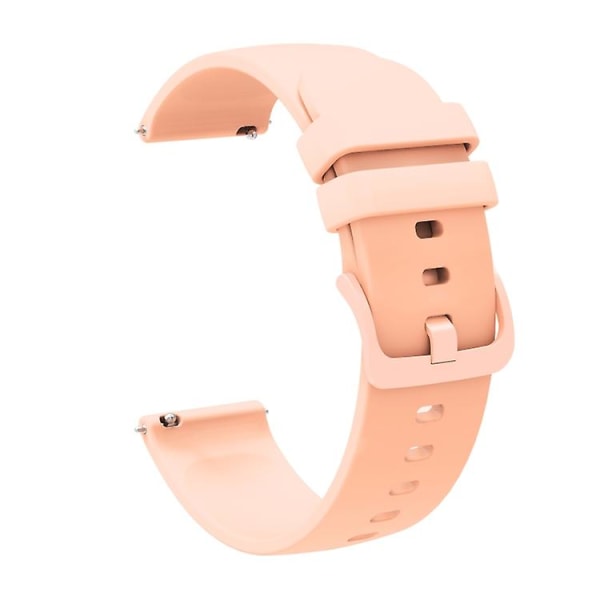 För Garmin Vivomove 20mm Solid Color Soft Silicone Watch Band LYX Pink