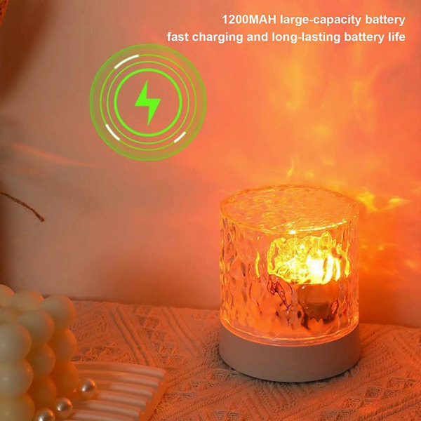 Led-kristallilamppu, Kristalliyöpöytälamppu, 3 Väriä Kosketusohjauksella, Usb-pöytälamppu Kaukosäätimellä