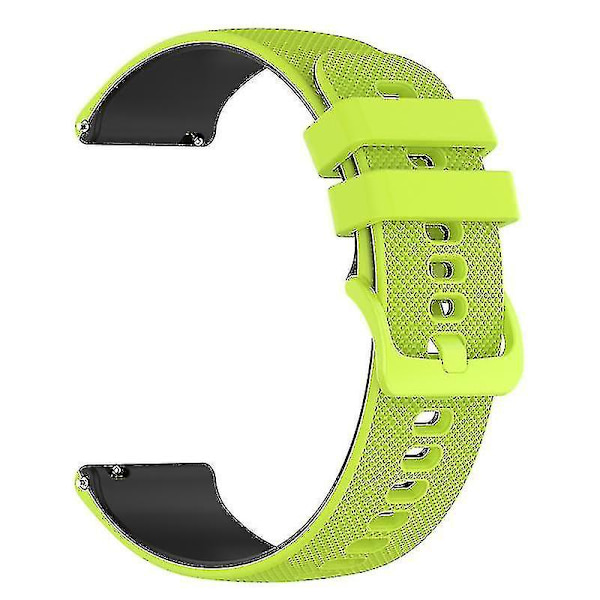 Klokkestropper for Garmin Vivoactive 4/Garmin Forerunner 255 klokkebånd Grid Texture erstatningsklokke Light Green Black H Garmin Forerunner 255