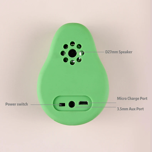 Bluetooth-högtalare avokadoformad, 4 timmars batteritid