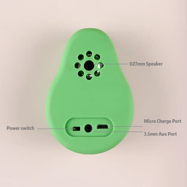 Bluetooth-høyttaler avokadoformet, 4 timers batterilevetid