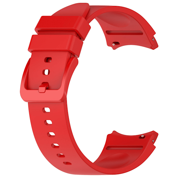 20mm silikoneurrem til Samsung Galaxy Watch6 40mm/44mm/watch6 Classic 43mm/47mm, farverigt spænde Red