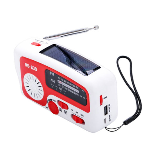 Radio, USB-ladekabel, bruksanvisning