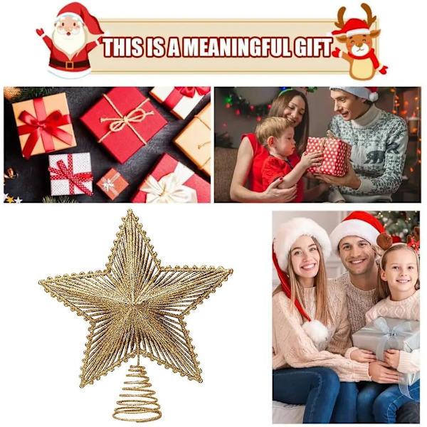 Juletræsstjerne Hul Topper Gold