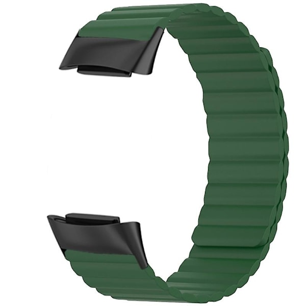 Soft Loop for Charge 6/5 Smartwatch Snabbkopplingsarmband magnetiskt armband Army green