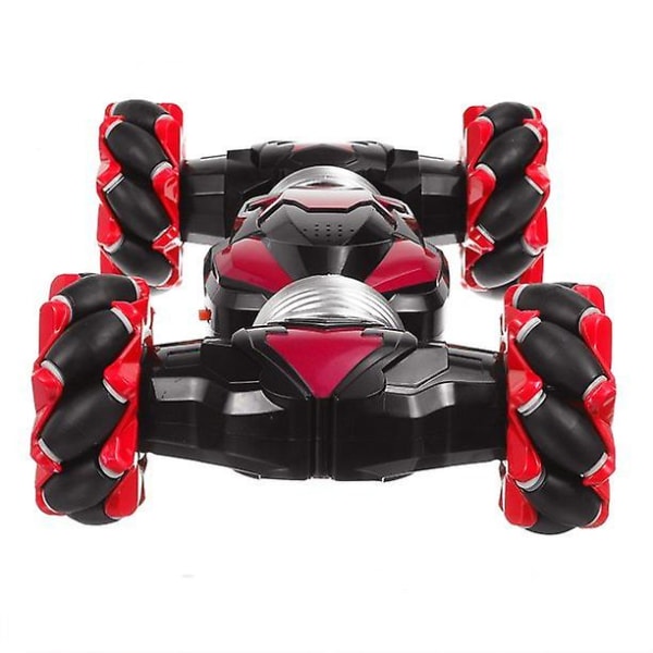 2,4 GHz 4wd Rc-autoradio-ohjaus Stunt-autoa kiertävä maastoajoneuvo, valo ja musiikki Red Single Mode
