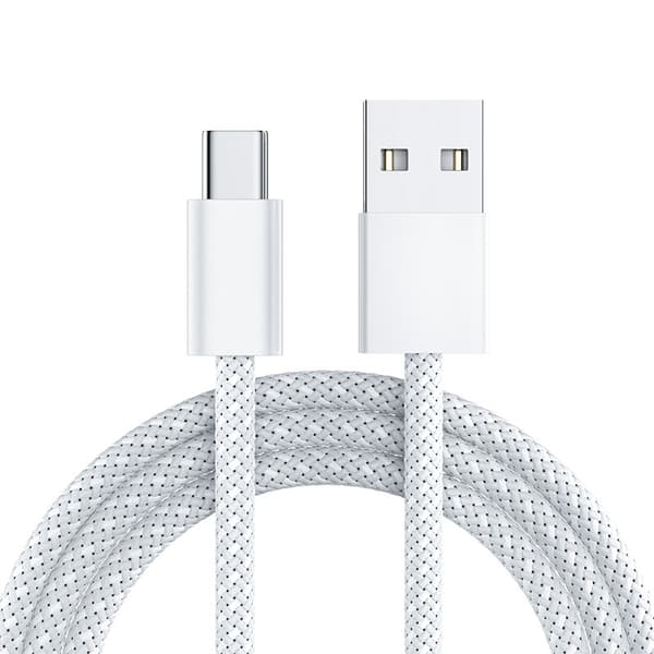 Latauskaapeli USB:stä Type-C:hen, yhteensopiva Type-C-liitäntälaitteiden kanssa, 3M White