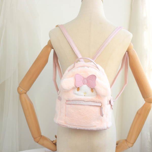 Söpö pieni karvainen reppu Pehmoreppu Söpö tyttölaukku My Melody