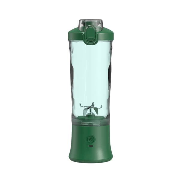 Juicer 600 ml, blender diamantformet juicekop med 6 knive (grøn)