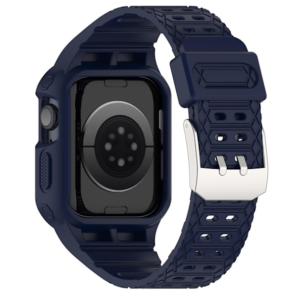 TPE-klokkestropp for Apple Watch Ultra 49mm integrert klokkebånd med etui Dark blue, Dark Blue G Apple Watch Ultra 49mm