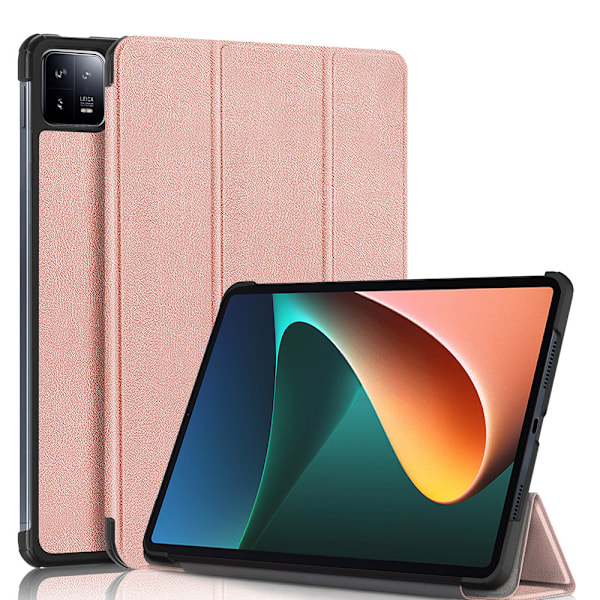 Etui til Xiaomi Tablet 6S 12.4\" 2024 Cover Stødsikkert Stativ Blød Silikon Skal Rose Gold