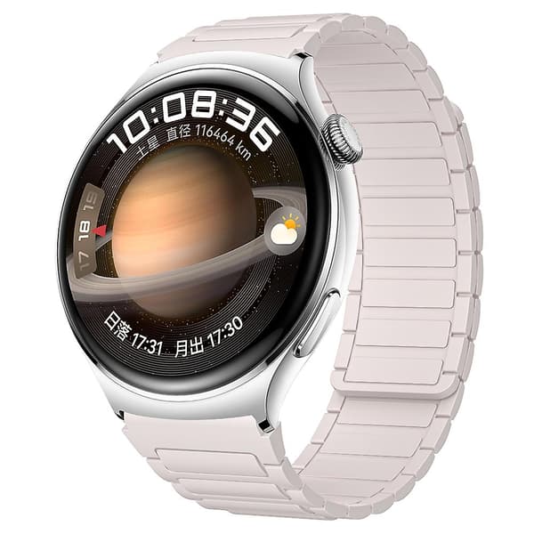 Silikoneurrem til Huawei Watch 4/ 4 Pro/ GT 4 46mm Magnetisk håndledsrem Starlight