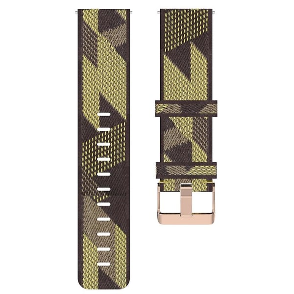 För GarminForerunner 255/Vivoactive 4 Watch Nylon Loop Strap Armband Armband Yellow stripe