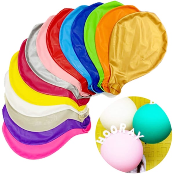 Kjempeoppblåsbar ballong, 15 deler stor flerfarget ballong 100 cm, lateks 39
