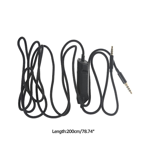 Flettet kabelforlengelsessnor 2m lang for G933 G633 G635 G935 Gaming-headset