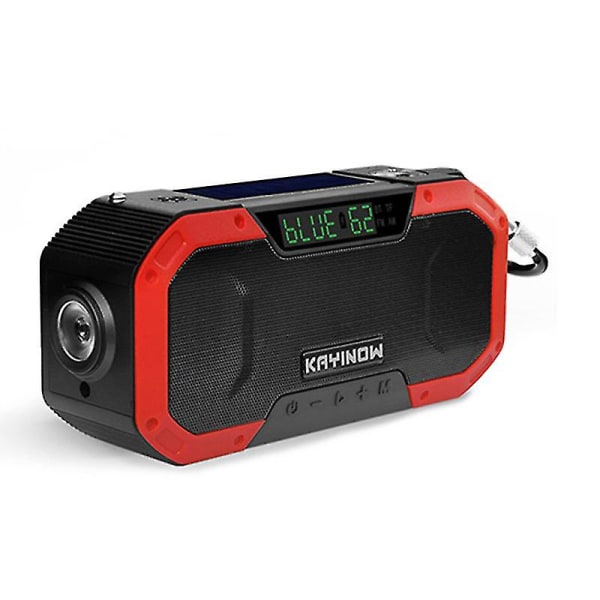 Hätäradio, Sepeda kannettava radion langaton kaiutin, Noaa sääradio kotitalouksiin ja ulkokäyttöön red