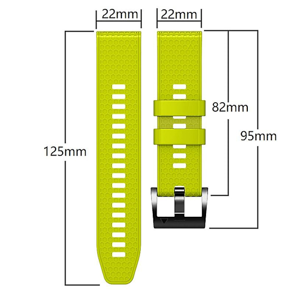 Dot Texture Watch Band til Garmin Fenix 7 / Forerunner 965 / 955 / 945 / 935, Blødt Silikone Dual-farvet Rem Lime Black