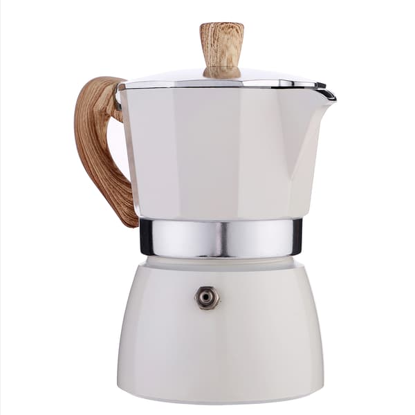 Kaffetrakter, Perkolasjon Åttekantet Aluminiumskanne For Ristet Kaffe (450 ml, Hvit)