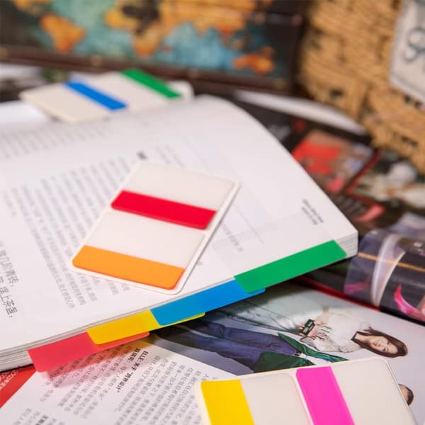 Notesblok - 480 stykker sticky tabs 2 tommer indeksfaner, 24 sæt 12 farver