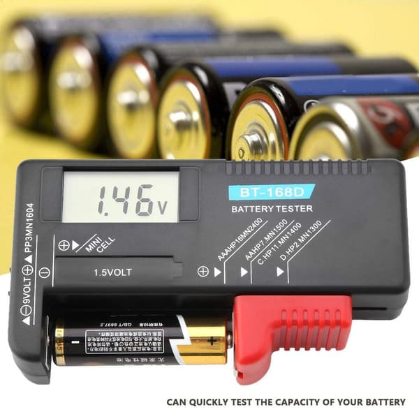 Digitaalinen yleisparistotesteri LCD AA/AAA/C/D/9V/1,5V