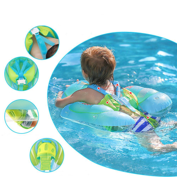 Baby Ring Float Uppblåsbar Nyfödd Baby Midja Float Liggande Simring Pool Leksaker Simring Leksak L