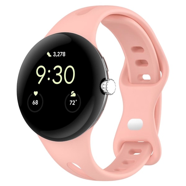 Justerbar silikonrem för Pixel Watch 2 Smartwatch Armband Armbandsbälte Light pink