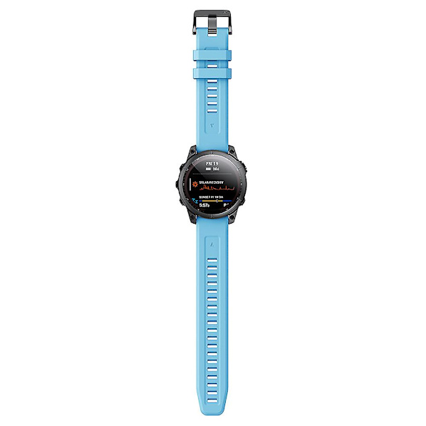 KLB-LWGJ-001 För Garmin Fenix 7 / 7 Pro Remband Ersättning QuickFit 22mm Silikon Armband Sky Blue