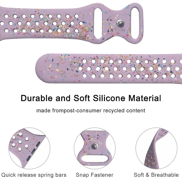 Klockarmband för Apple Watch Series 9 8 7 41mm/SE (2023) SE (2022) 6 5 4 SE 40mm/3 2 1 38mm handledsrem Purple G Apple Watch Series 9 4