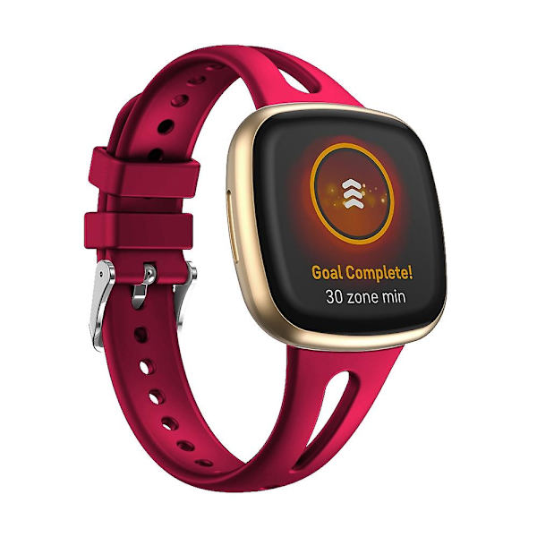 Fitbit Versa 3 / 4 -silikoniranneke, koko: S Rose Red