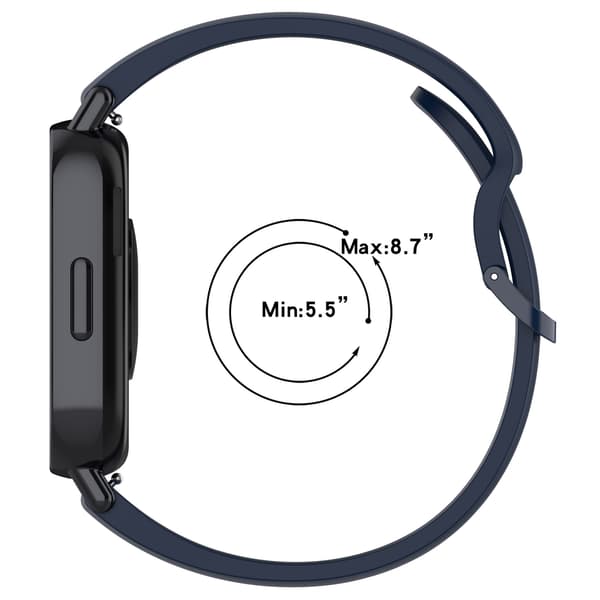 Rem til Redmi Watch 5 Active/Lite, silikone med matchende farvespænder (kompatibel, blå)