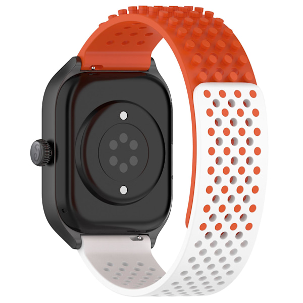 22mm Silikonarmbånd for Huami Amazfit Gtr 4 46mm/garmin Forerunner 255/huawei Watch 3 Pro Orange   White