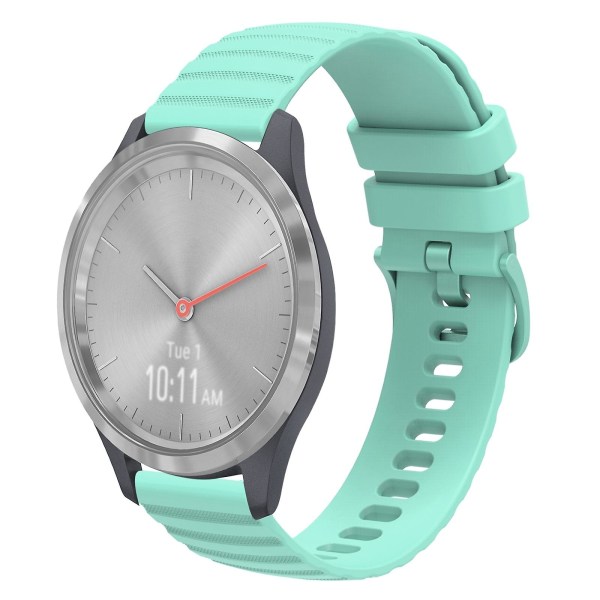 18 mm silikonklokkerem for Garmin Vivomove 3s Teal Green