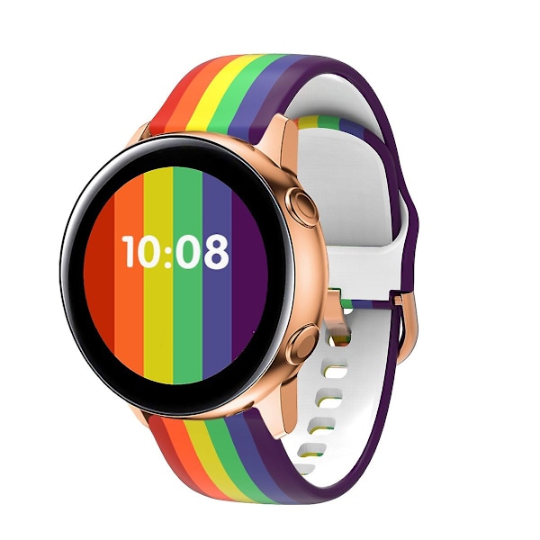 Värikäs kuviollinen silikonihihna Samsung Galaxy Watch Active 22mm Multicolor C