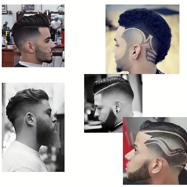 Lightning Skäggstyling Kam (Svart)