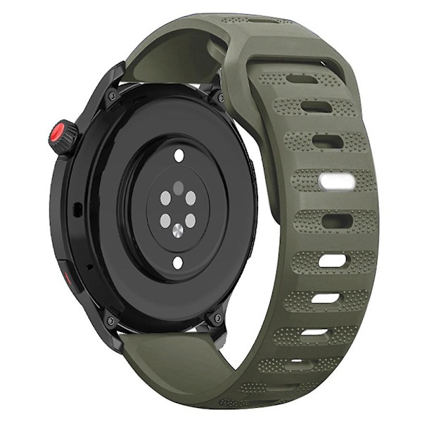 Punktstrukturert klokkearmbånd for Samsung Galaxy Watch6 / Watch6 Classic / Watch 5 Pro / Watch4 Classic, 20 mm silikon sportsrem Grey Green