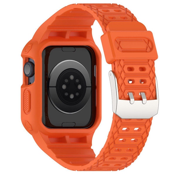 TPE-klockarmband för Apple Watch Ultra 49 mm integrerat klockarmband med fodral Orange, Orange D Apple Watch Ultra 49mm