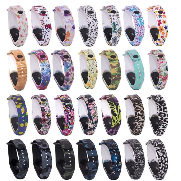 Silikonmaling håndleddsstropp for Xiaomi Mi Band 3 & 4