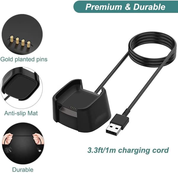 Lader for kompatibel med Versa/Versa Lite (4-pinners klips 1. generasjon /100 cm)