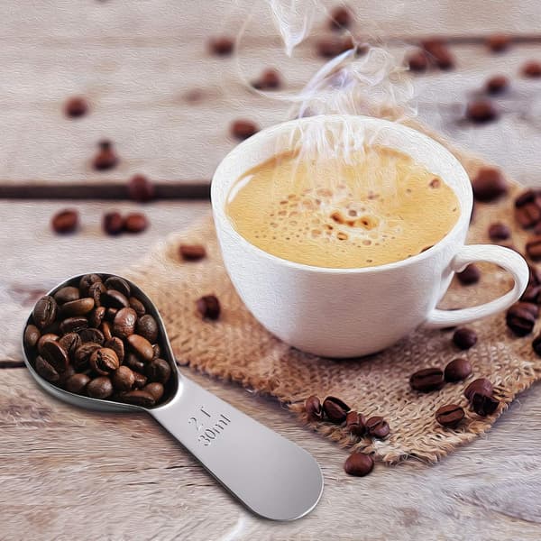 3-pak kaffeske, måleske i rustfrit stål 30 ml